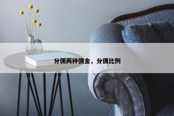 分佣两种佣金，分佣比例