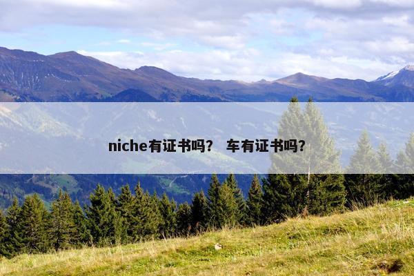 niche有证书吗？ 车有证书吗？