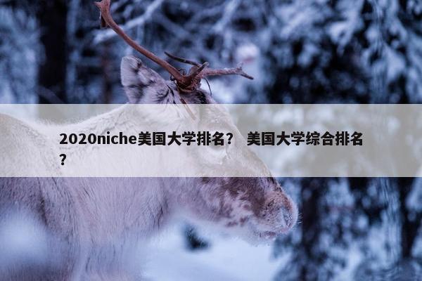 2020niche美国大学排名？ 美国大学综合排名？