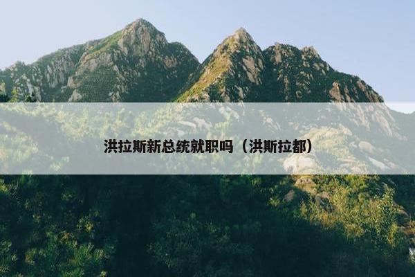 洪拉斯新总统就职吗（洪斯拉都）