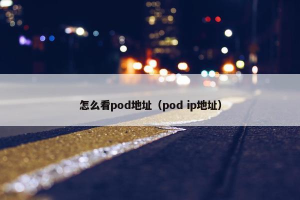 怎么看pod地址（pod ip地址）