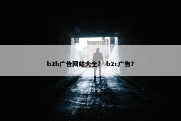 b2b广告网站大全？ b2c广告？