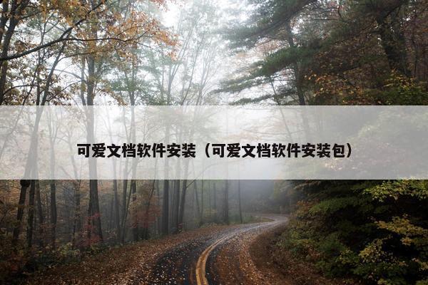 可爱文档软件安装（可爱文档软件安装包）