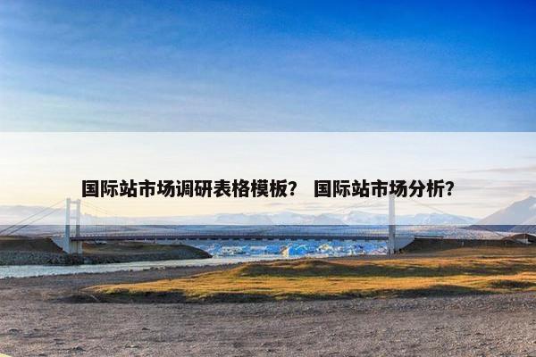 国际站市场调研表格模板？ 国际站市场分析？