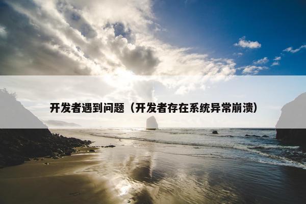 开发者遇到问题（开发者存在系统异常崩溃）