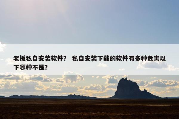 老板私自安装软件？ 私自安装下载的软件有多种危害以下哪种不是？
