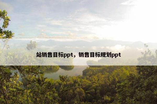 站销售目标ppt，销售目标规划ppt