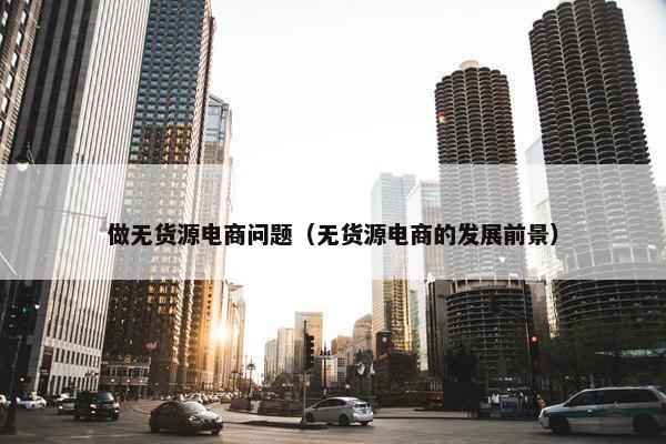 做无货源电商问题（无货源电商的发展前景）