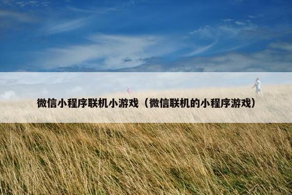 微信小程序联机小游戏（微信联机的小程序游戏）
