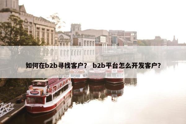 如何在b2b寻找客户？ b2b平台怎么开发客户？