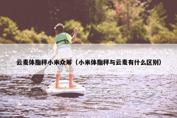 云麦体脂秤小米众筹（小米体脂秤与云麦有什么区别）