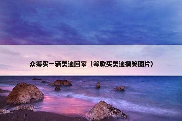 众筹买一辆奥迪回家（筹款买奥迪搞笑图片）