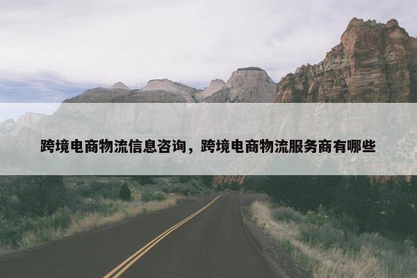 跨境电商物流信息咨询，跨境电商物流服务商有哪些