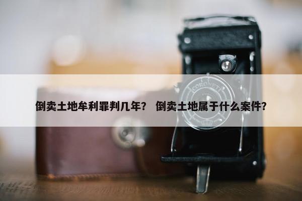 倒卖土地牟利罪判几年？ 倒卖土地属于什么案件？