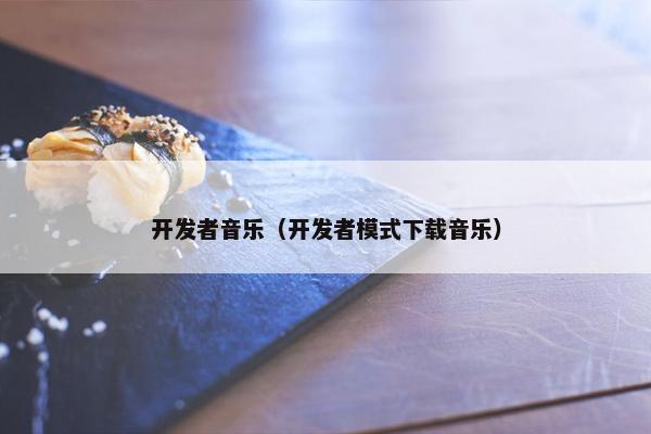开发者音乐（开发者模式下载音乐）