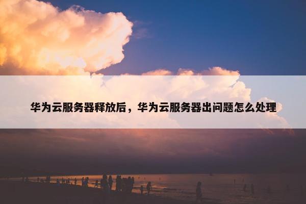 华为云服务器释放后，华为云服务器出问题怎么处理