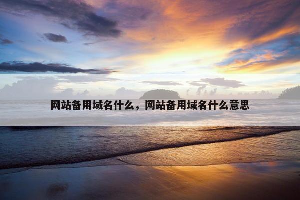 网站备用域名什么，网站备用域名什么意思