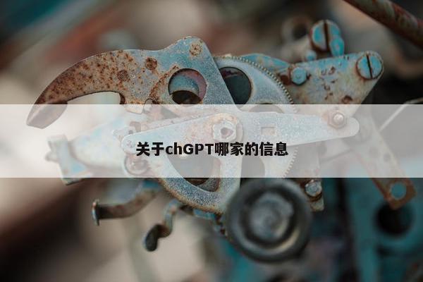 关于chGPT哪家的信息