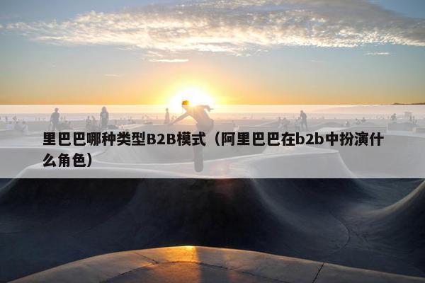 里巴巴哪种类型B2B模式（阿里巴巴在b2b中扮演什么角色）
