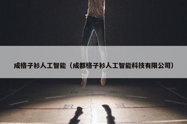 成格子衫人工智能（成都格子衫人工智能科技有限公司）