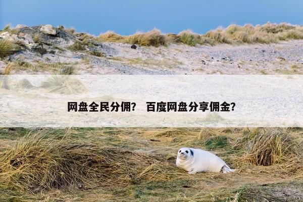网盘全民分佣？ 百度网盘分享佣金？