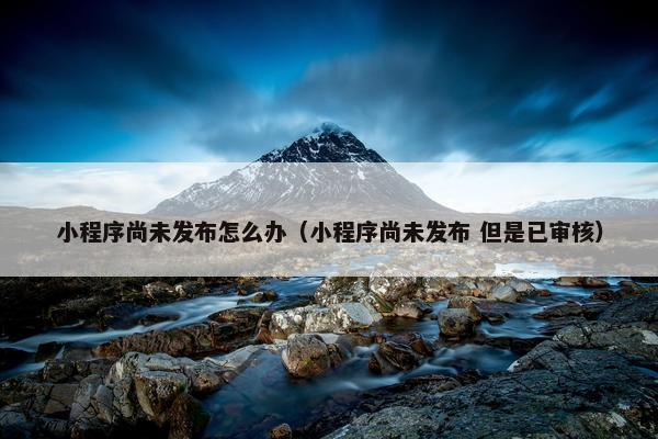 小程序尚未发布怎么办（小程序尚未发布 但是已审核）