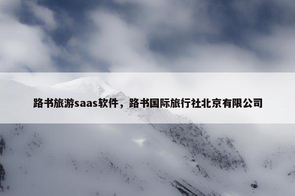 路书旅游saas软件，路书国际旅行社北京有限公司