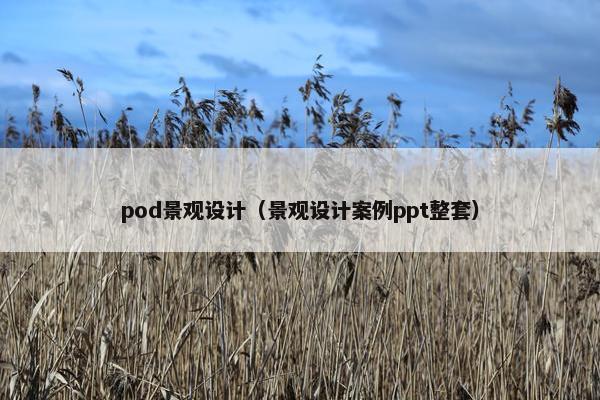 pod景观设计（景观设计案例ppt整套）