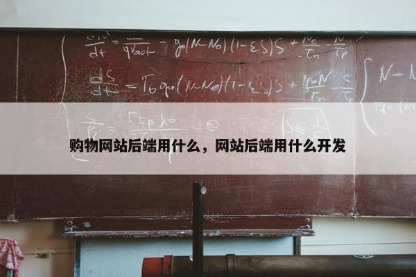 购物网站后端用什么，网站后端用什么开发