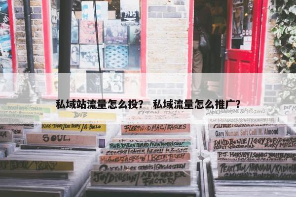 私域站流量怎么投？ 私域流量怎么推广？