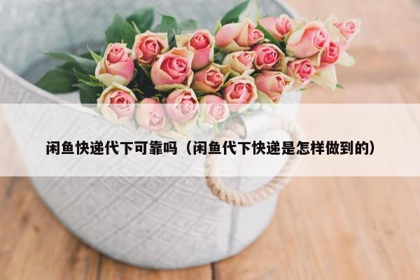 闲鱼快递代下可靠吗（闲鱼代下快递是怎样做到的）
