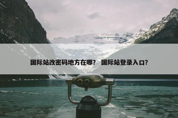 国际站改密码地方在哪？ 国际站登录入口？