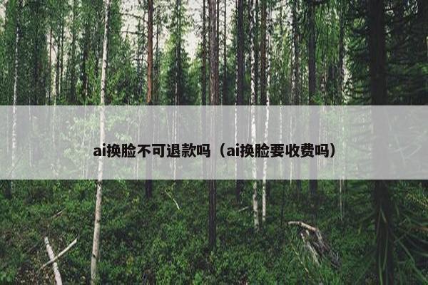 ai换脸不可退款吗（ai换脸要收费吗）