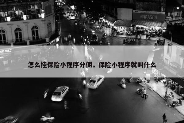 怎么挂保险小程序分佣，保险小程序就叫什么
