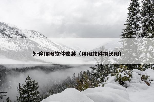短途拼图软件安装（拼图软件拼长图）