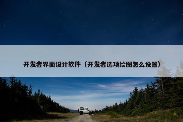 开发者界面设计软件（开发者选项绘图怎么设置）