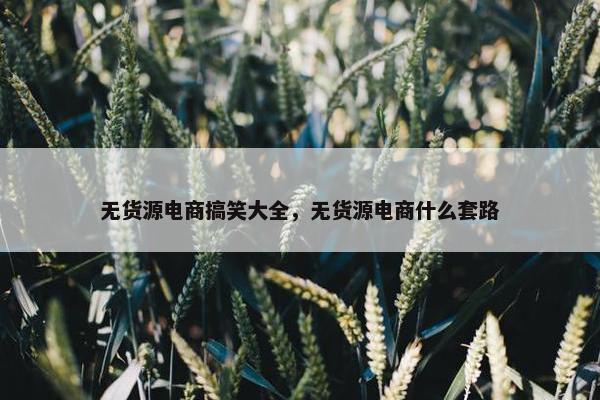 无货源电商搞笑大全，无货源电商什么套路