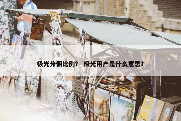 极光分佣比例？ 极光用户是什么意思？