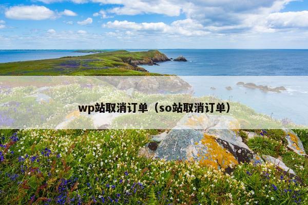 wp站取消订单（so站取消订单）