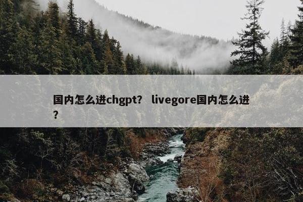 国内怎么进chgpt？ livegore国内怎么进？