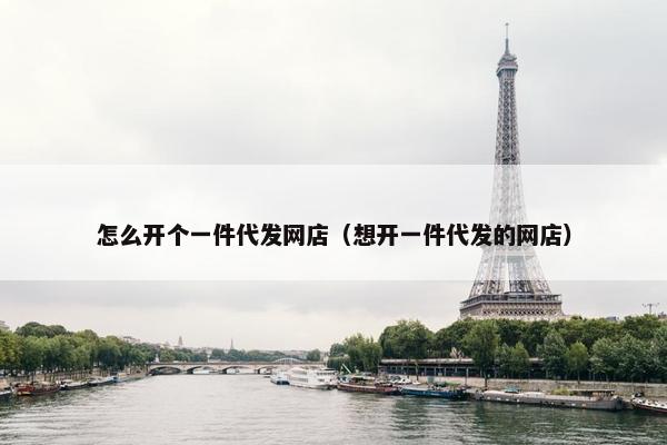怎么开个一件代发网店（想开一件代发的网店）