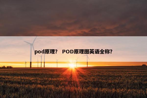 pod原理？ POD原理图英语全称？