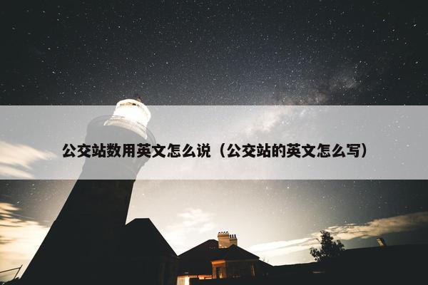公交站数用英文怎么说（公交站的英文怎么写）