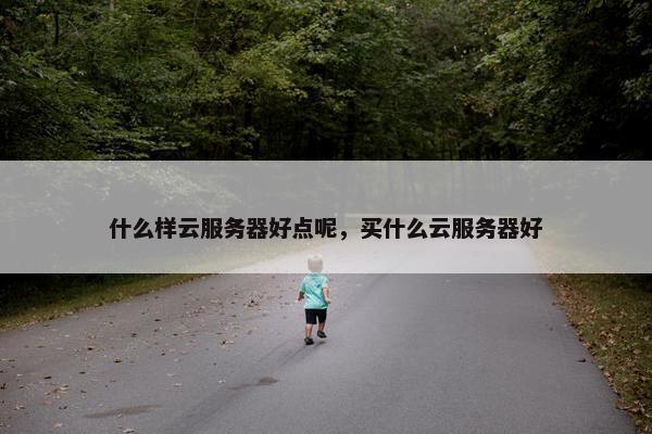 什么样云服务器好点呢，买什么云服务器好