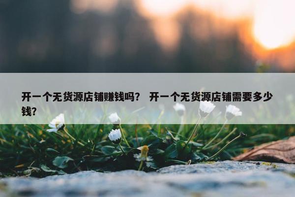 开一个无货源店铺赚钱吗？ 开一个无货源店铺需要多少钱？