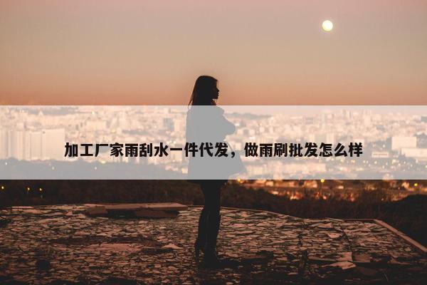 加工厂家雨刮水一件代发，做雨刷批发怎么样