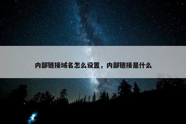 内部链接域名怎么设置，内部链接是什么