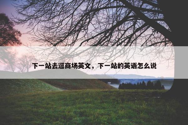 下一站去逛商场英文，下一站的英语怎么说