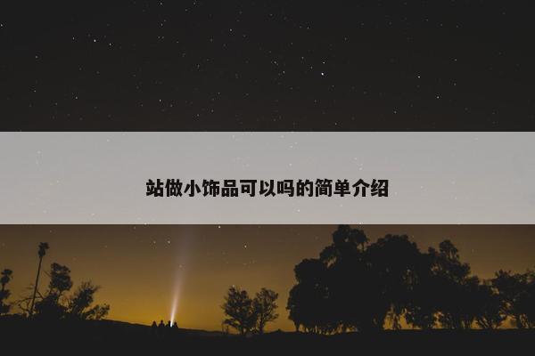 站做小饰品可以吗的简单介绍