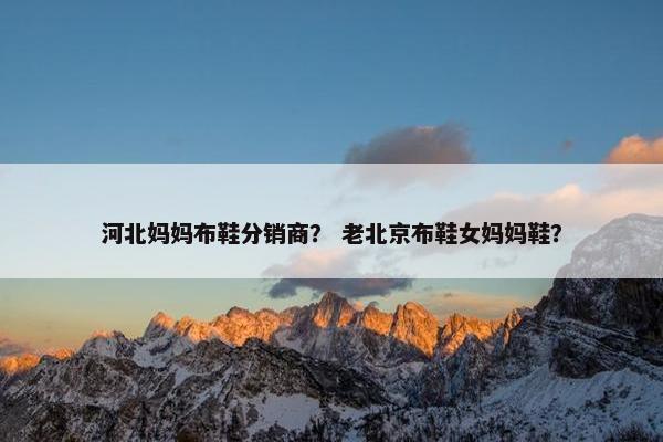 河北妈妈布鞋分销商？ 老北京布鞋女妈妈鞋？